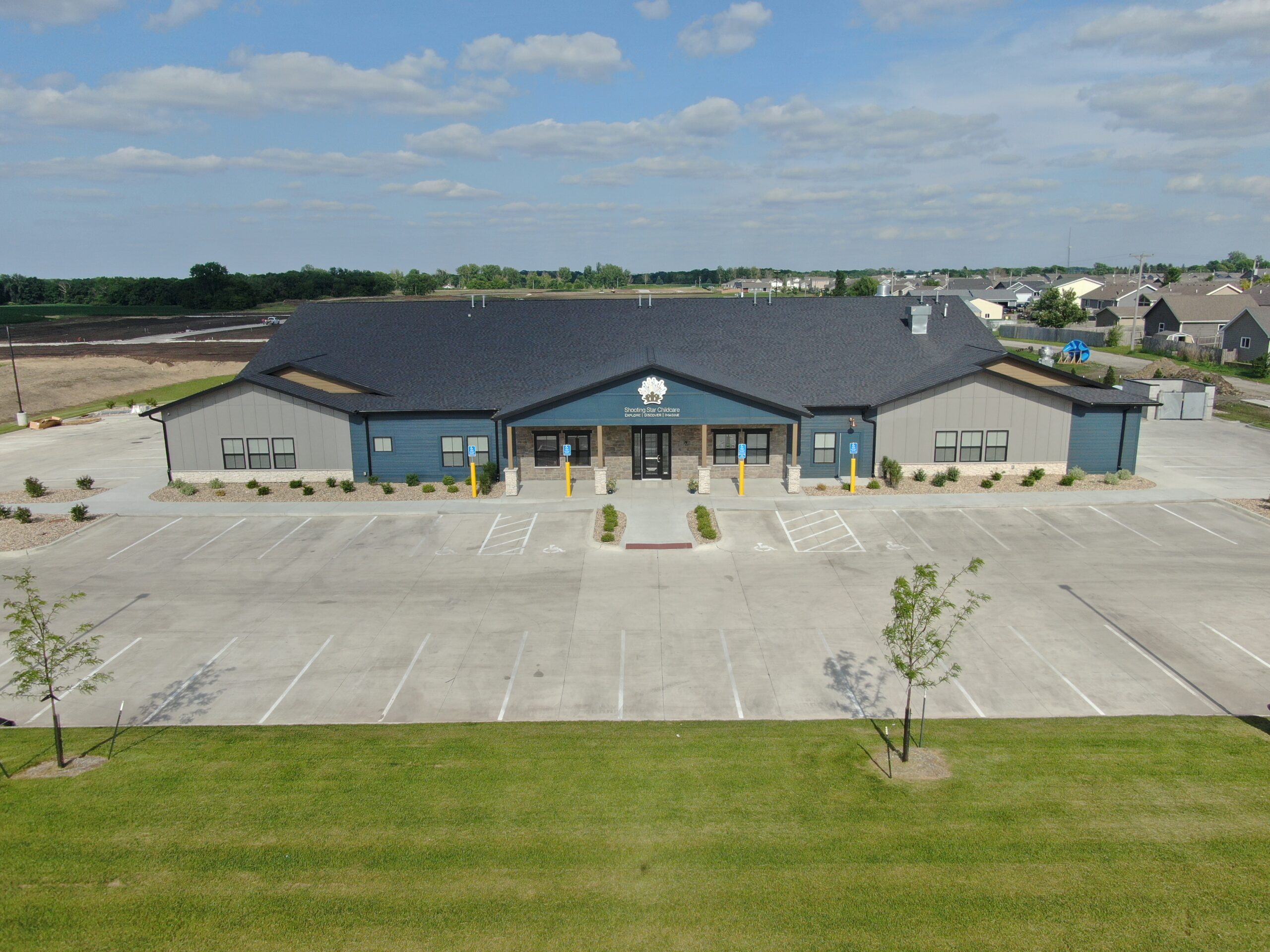 Wide Shot of the Shooting Star Childcare Building Exterior